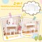 Girls Vanity Table and Chair Set with Tri Folding Mirror Storage Drawer White